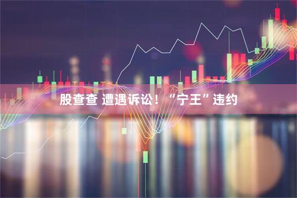 股查查 遭遇诉讼！“宁王”违约