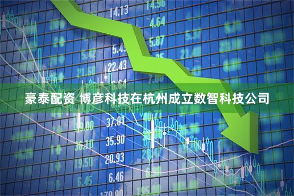 豪泰配资 博彦科技在杭州成立数智科技公司