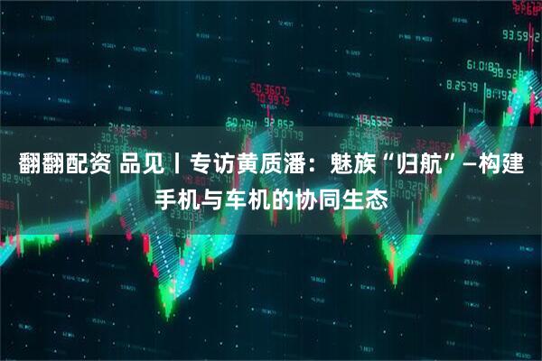 翻翻配资 品见丨专访黄质潘：魅族“归航”—构建手机与车机的协同生态