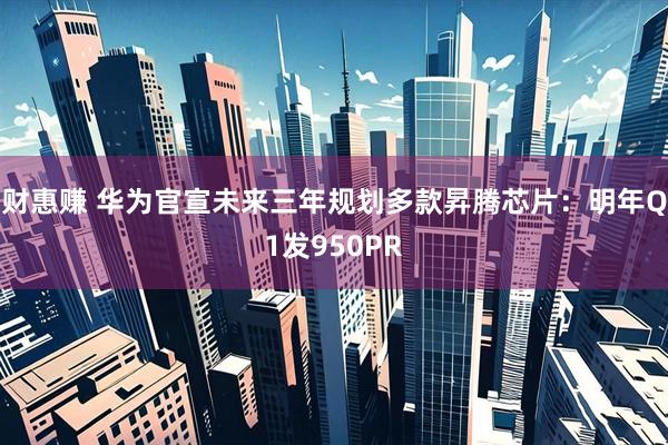 财惠赚 华为官宣未来三年规划多款昇腾芯片：明年Q1发950PR