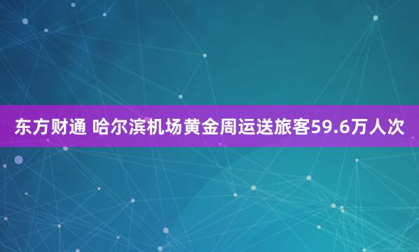 东方财通 哈尔滨机场黄金周运送旅客59.6万人次