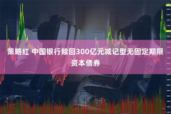 策略红 中国银行赎回300亿元减记型无固定期限资本债券